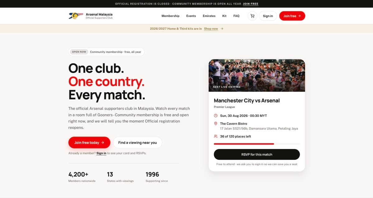 Arsenal Malaysia screenshot